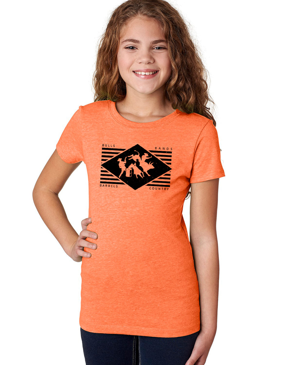 Orange t discount shirt girls